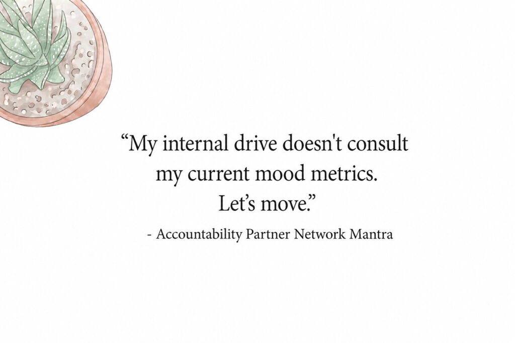 A punchy text display focusing on moving forward regardless of mood, perfect for witty Wednesday captions.