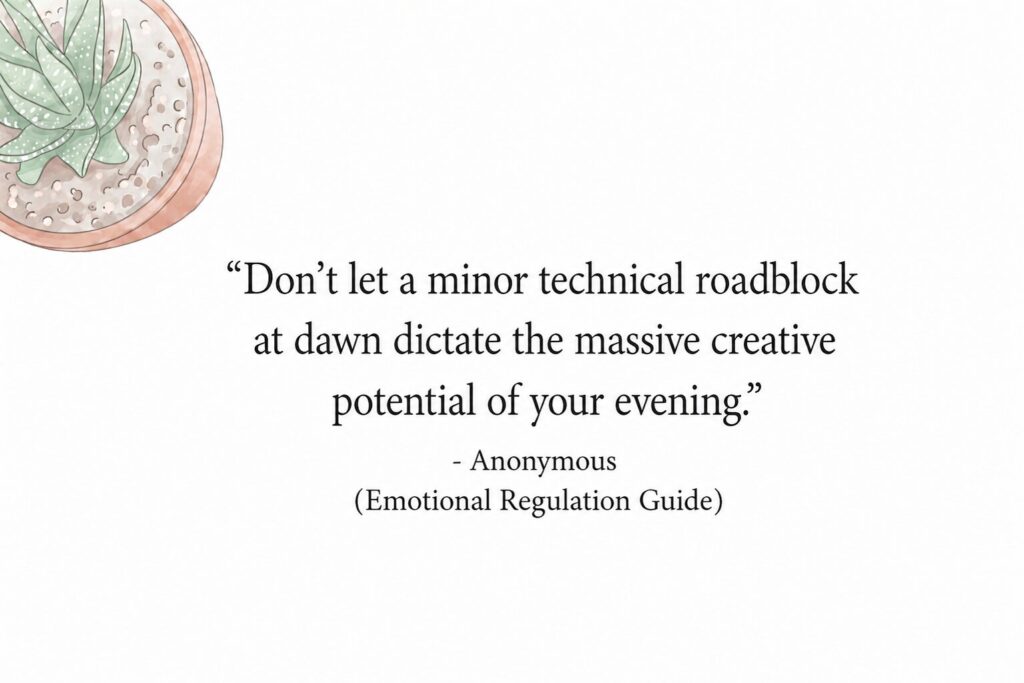 Action-focused text advising not to let dawn roadblocks ruin evening potential, sharing powerful midweek inspiration.
