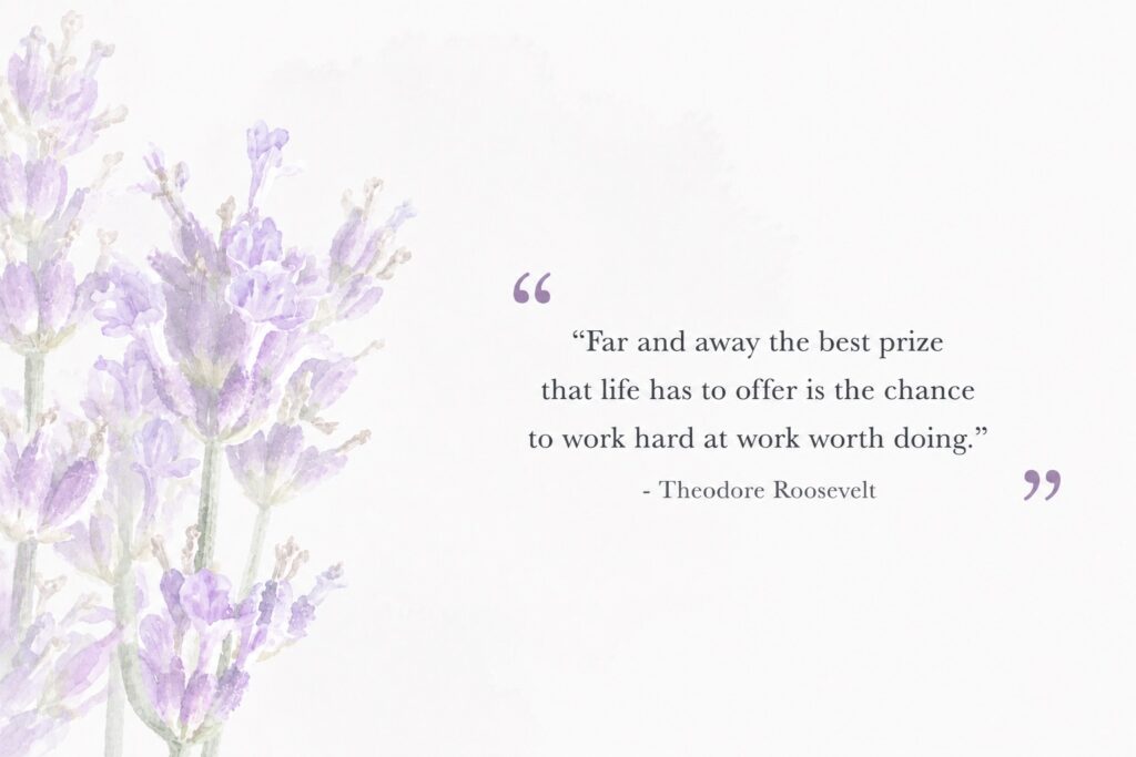 Inspirational text display about worthwhile hard work, sharing late-week motivational phrases.