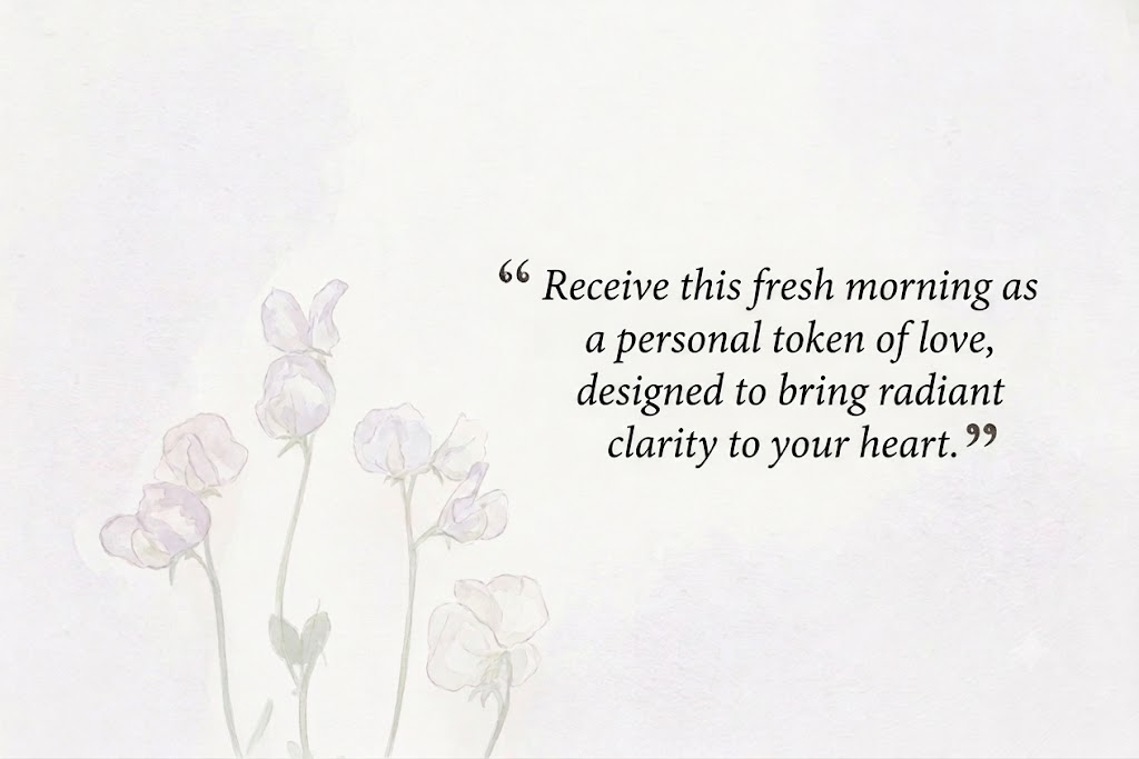 A beautiful design card focused on heart clarity, sharing heartfelt early weekend greetings with your loved ones.