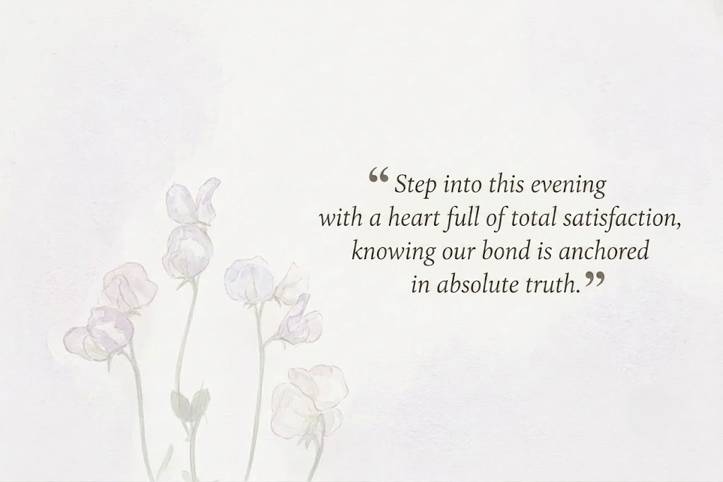 A punchy modern graphic supporting relationship trust, offering romantic weekend prayers before the night begins.