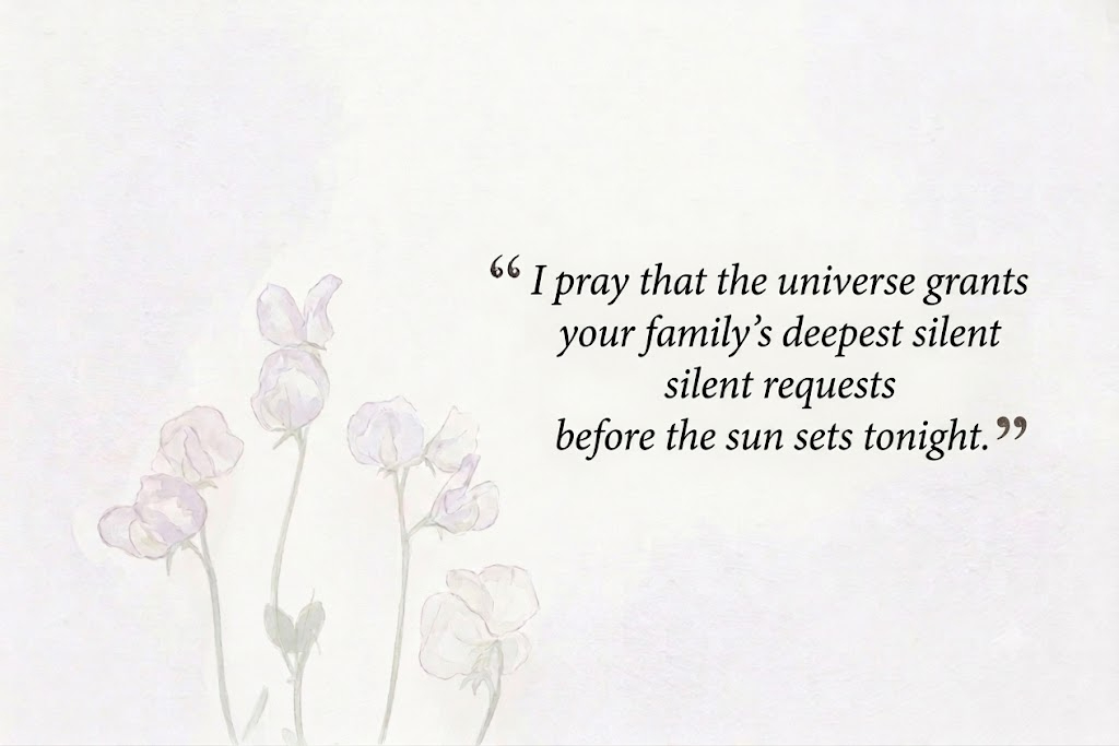 A text panel focused on family connection, delivering deep and meaningful happy weekend prayers to friends.