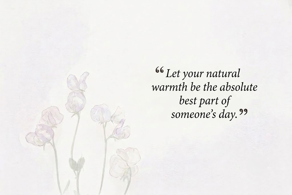 A punchy graphic display promoting kindness and warm connections, offering inspiring weekend greetings.