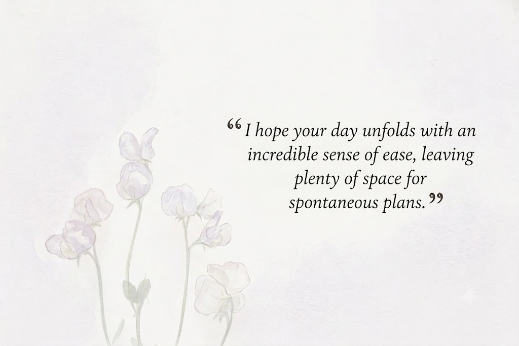 A clean typography layout promoting total relaxation, offering warm weekend wishes for a carefree day.