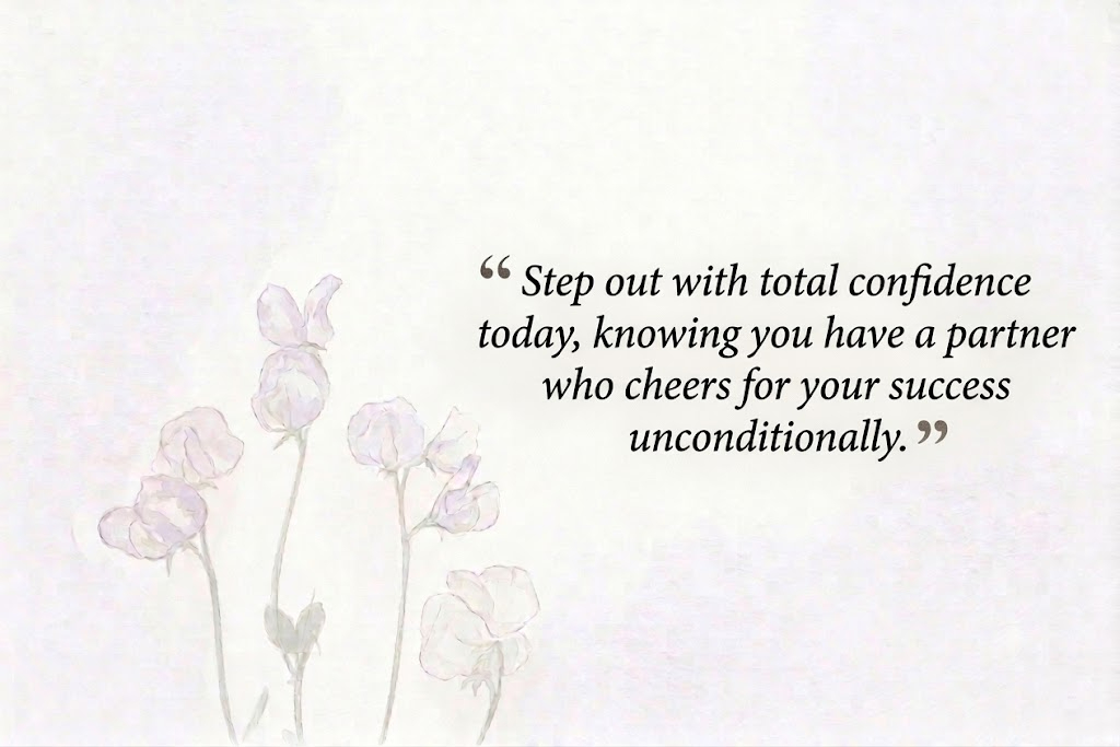 A romantic quote card about love and partner support, bringing affectionate happy weekend greetings to your loved one.